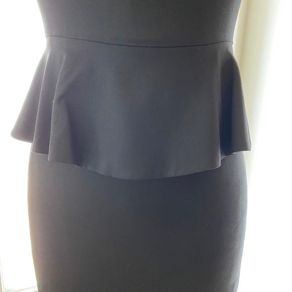 Alice + Olivia Leather Cap Sleeve Peplum Dress - Picture 3 of 8